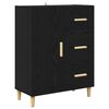 vidaXL Highboard Black Oak 69.5 x 34 x 180 cm Engineered Wood