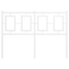 vidaXL Metal Replace Headboard White 120 cm