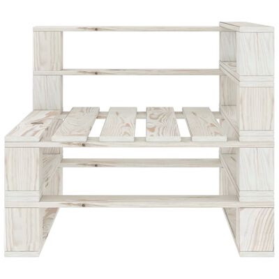 vidaXL 5 Piece Garden Pallets Lounge Set Wood White