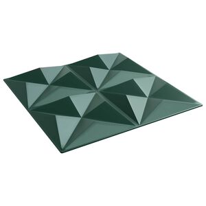 vidaXL Wall Panels 48 pcs Origami Green 50 x 50 cm XPS Foam