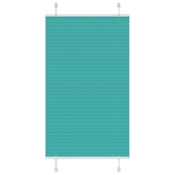 vidaXL Pleated Blind Petrol Green 80x150 cm Fabric Width 79.4 cm Polyester