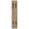 vidaXL Wall-Mounted Coat Rack Artisan oak 20 x 1.5 x 100 cm