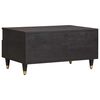 vidaXL Coffee Table with Drawer Black 80 x 54 x 40 cm Solid Mango Wood