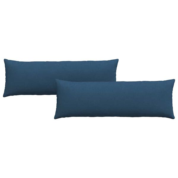 vidaXL Sofa Pillows 2 pcs Blue 120 x 40 cm Fabric