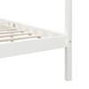 vidaXL Canopy Bed Frame without Mattress White Solid Wood 90x200 cm