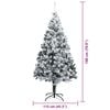 vidaXL Artificial Christmas Tree with 300 LEDs with Stand White 180 cm