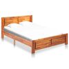 vidaXL Bed Frame with Cabinets Solid Acacia Wood Brown 140x200 cm