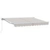 vidaXL Retractable Awning Light Grey and White 3.5 x 2 m