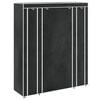 vidaXL Fabric Wardrobe with Compartments and Rods 45x150x176 cm Black