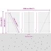 vidaXL Fence with Posts Silver 1.6 x 25 m PVC-coated steel