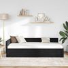 vidaXL Corner Bed Frame with Headboard Black 90 cm x 190 cm Velvet