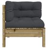 vidaXL Garden Sofa Corner with Cushions 2 pcs Impregnated Wood Pine