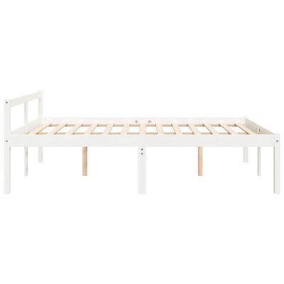 vidaXL Bed Frame White 160x200 cm Solid Wood Pine