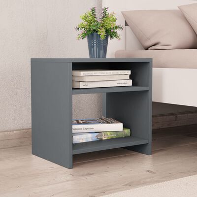 vidaXL Bedside Cabinet Grey 40x30x40 cm Engineered Wood