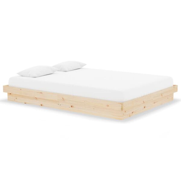 vidaXL Bed Frame without Mattress Solid Wood 140x190 cm