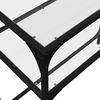 vidaXL Console Table with Transparent Glass Top 80x35x81 cm Steel