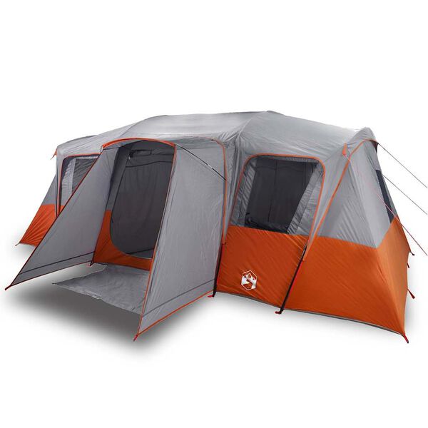 vidaXL Family Tent Tunnel 16-Person Grey Waterproof