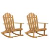 vidaXL Adirondack Rocking Chair | Set of 2 | Teak Wood | Solid Teak Wood