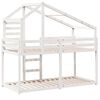 vidaXL Bunk Bed without Mattress White 90x190 cm Single Solid Wood Pine