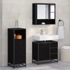 vidaXL Bathroom Furniture Set 3 pcs Black Oak Engineered Wood