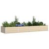 vidaXL Planter Ivory 385 x 100 x 45 cm Galvanised Steel