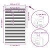 vidaXL Zebra Blind 80 x 175 cm Grey
