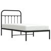 vidaXL Metal Bed Frame without Mattress with Headboard Black 90x200cm