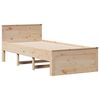 vidaXL Bed Frame without Mattress with Headboard 100x200 cm Solid Wood Pine