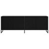 vidaXL TV Cabinet Black Oak 140 x 36 x 49.5 cm Engineered Wood