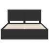 vidaXL Bed Frame with Headboard Black 160 x 200 cm Solid Pine Wood