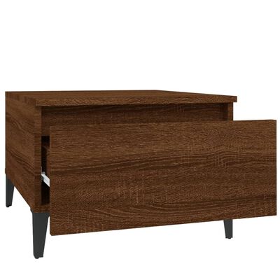 vidaXL Side Table Brown Oak 50x46x35 cm Engineered Wood