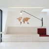 MiMi Innovations Wooden World Map Wall Decoration Luxury Brown 90x54 cm