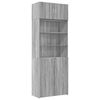 vidaXL Storage Cabinet Grey Sonoma 80x42.5x225 cm Engineered Wood