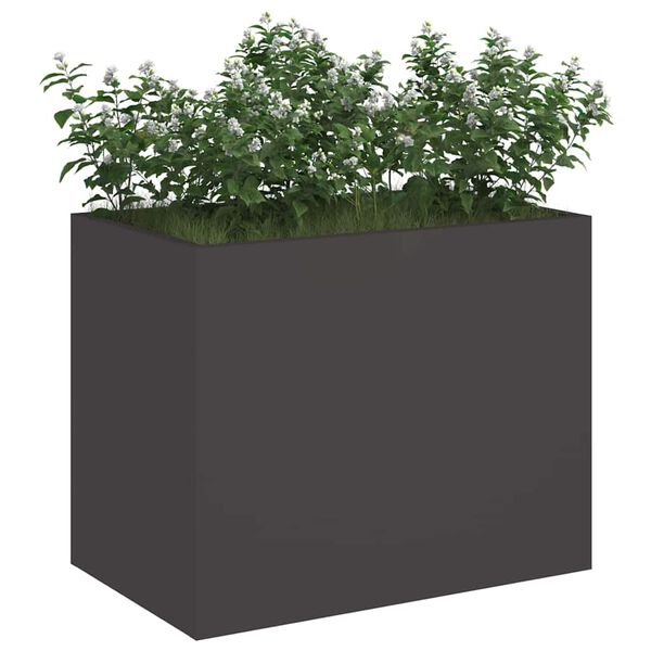 vidaXL Garden Planter Black 50 x 32 x 40 cm Cold-rolled Steel
