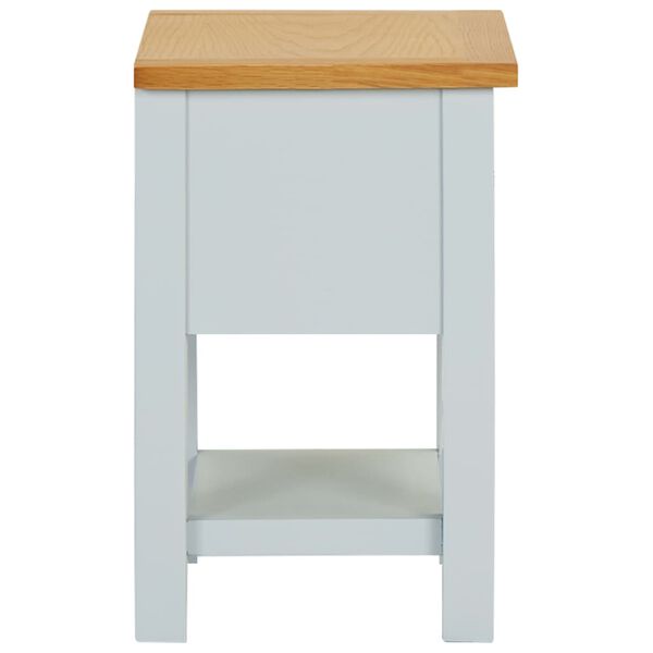 vidaXL Nightstand 36x30x47 cm Solid Oak Wood