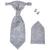 vidaXL Mens Weddingvest Set Silver 56 Polyester