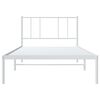 vidaXL Metal Bed Frame without Mattress with Headboard White 75x190cm