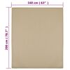 vidaXL Jersey Fitted Sheet Taupe 160x200 cm Cotton