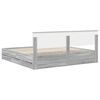 vidaXL Bed Frame with Drawer Grey Sonoma 200 x 200 cm Engineer Wood