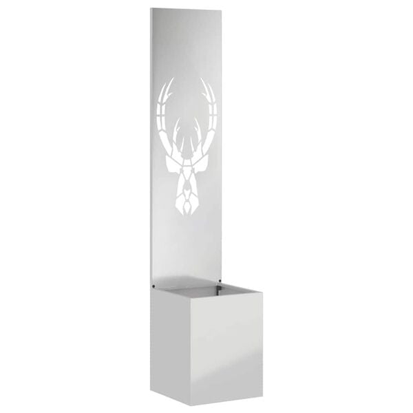 vidaXL Garden Privacy Screen Silver 32 x 140 cm Galvanised steel