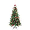 vidaXL Artificial Hinged Christmas Tree Green 120 cm PE and PVC