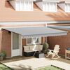 vidaXL Retractable Awning Anthracite and White 4.5x3 m Fabric&Aluminium