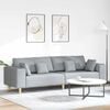 vidaXL Sofa with Cushion Light Grey 250 x 77 x 76 cm Fabric