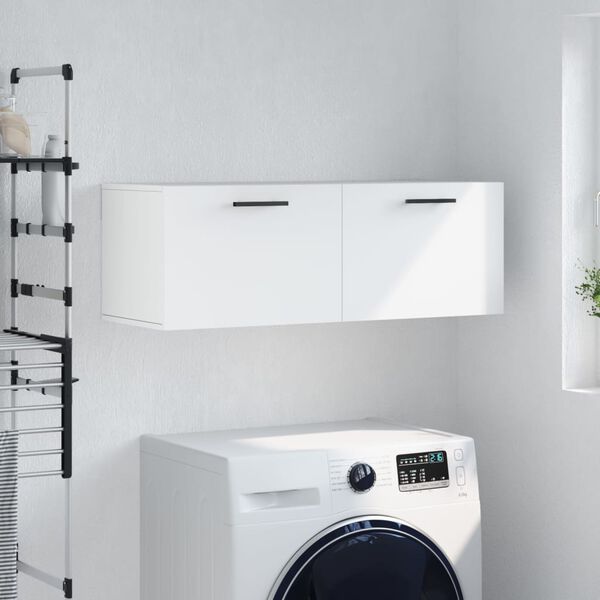 vidaXL Wall Cabinet White 100x36.5x35 cm Engineered Wood