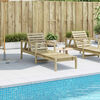 vidaXL Sun Lounger 199.5x62x55 cm Impregnated Wood Pine