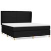 vidaXL Box Spring Bed with Mattress Black 180x200 cm Fabric