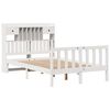 vidaXL Bookcase Bed without Mattress White 135x190 cm Double Solid Wood Pine