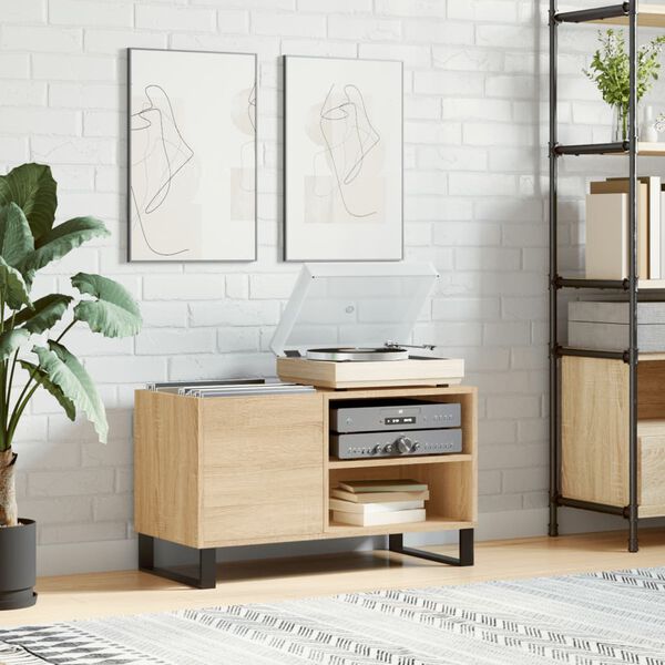 vidaXL Record Cabinet Sonoma Oak 85x38x48 cm Engineered Wood