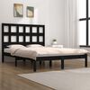 vidaXL Bed Frame without Mattress Black 200x200 cm Solid Wood Pine