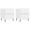 vidaXL Bedside Cabinet 2 pcs High Gloss White 43 x 34.5 x 49.5 cm